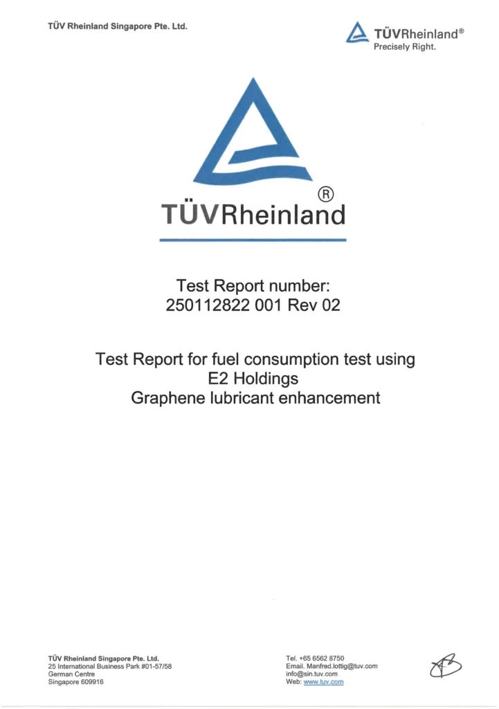 Namitec 4 Reduction in Carbon Emissions Fuel Consumption Report